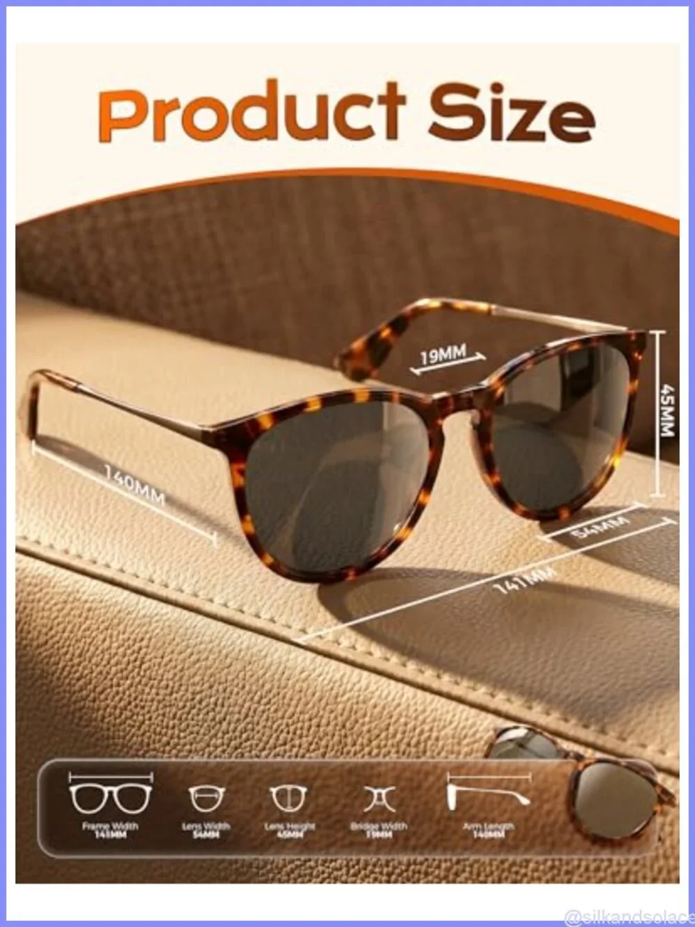 Polarized Round Sunglasses Set UV400 Retro Full Frame